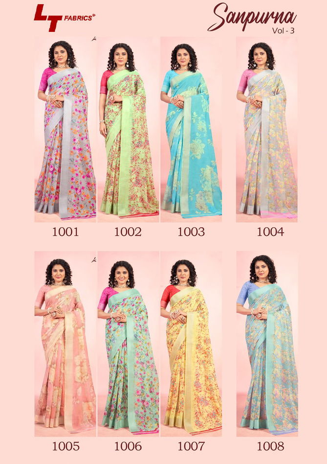 Sanpurna Vol 3 By LT Daily Wear Printed Sarees Wholesale Clothing Suppliers In India
